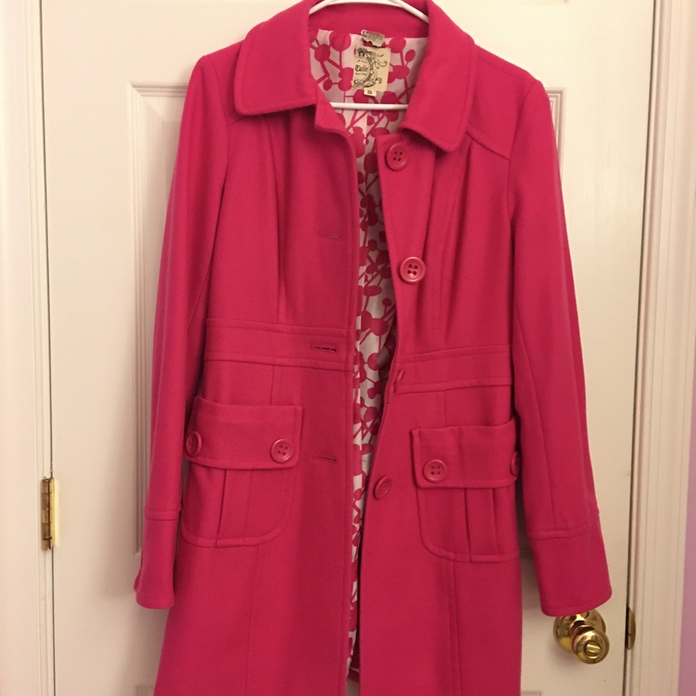 nordstrom tulle pink pea coat